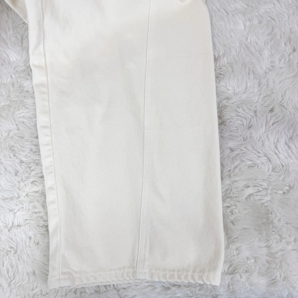 APIECE APART Meridian Straight Leg Relaxed Jean Size 30‎ Ecru Cream High Waist
